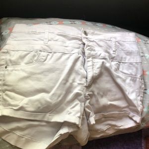 White stretchy shorts